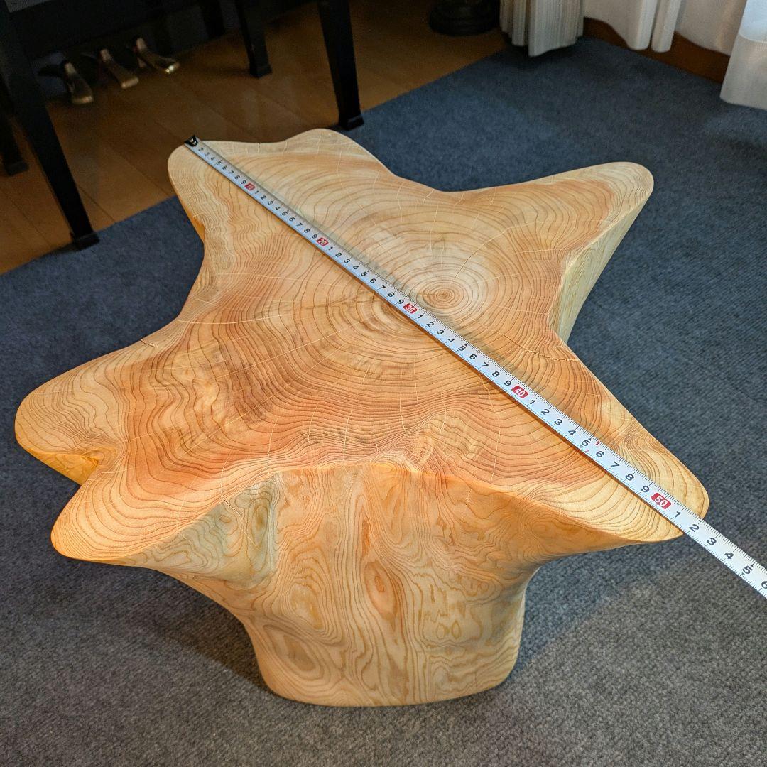 檜　切り株　丸太　椅子　スツール　テーブル　高さ約34㎝