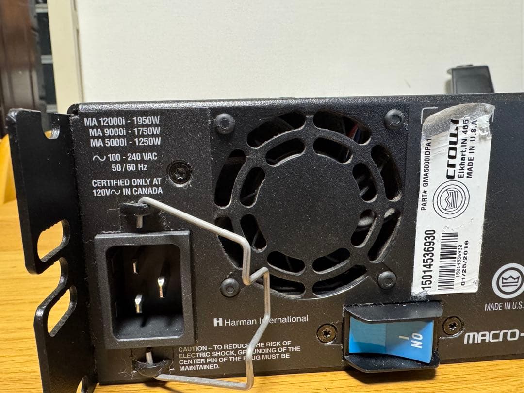 アンプ AMCRON MACRO-TECH 5000i made in USA