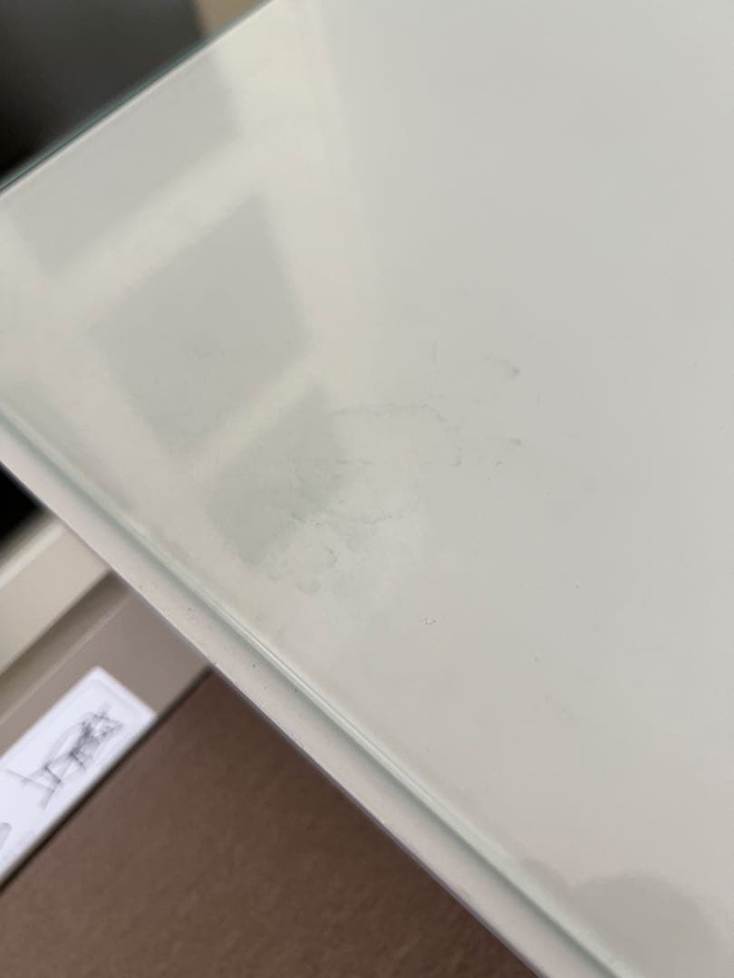 ホワイト ガラス天板 ドレッサー 引き出し付き