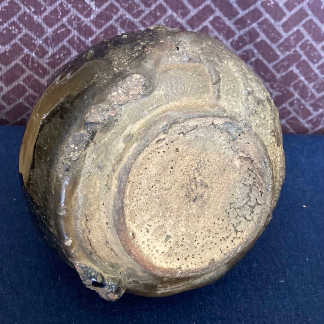 李朝期　　黒釉李朝徳利　李朝時代