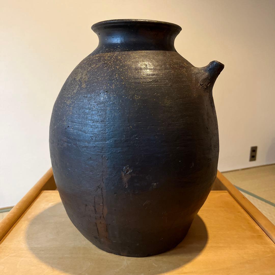 稀少 種子島 能野焼き 能野焼 雲助壺 壺 陶芸 陶器 民藝 民芸 骨董 骨董品