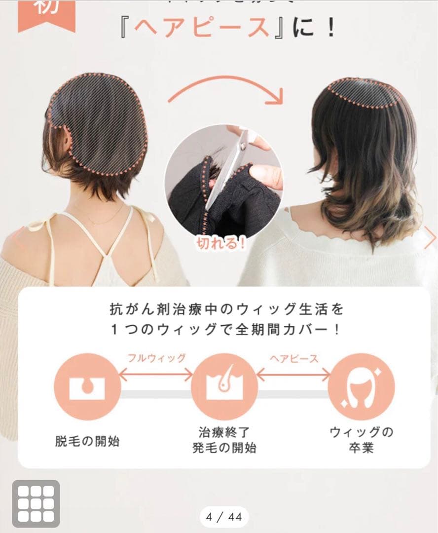 リネアストリア 天使シリーズ[plus] ショートウィッグ チャイティラテプリン