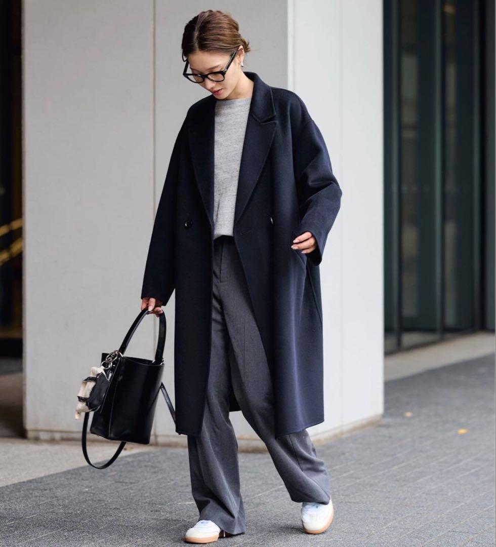 【新品未使用】25.12.22購入FRAMeWORK ダブルブレストコート 38