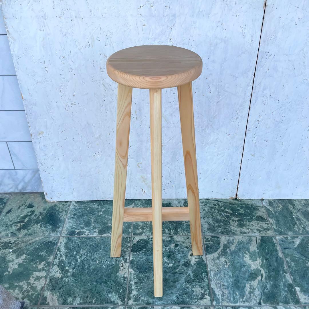 Fork　カウンターチェアー　木製スツール　丸椅子