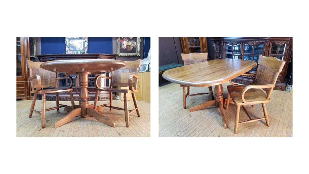 ふ～　K30　柏木工　アームチェア　ダイニング３点セット①