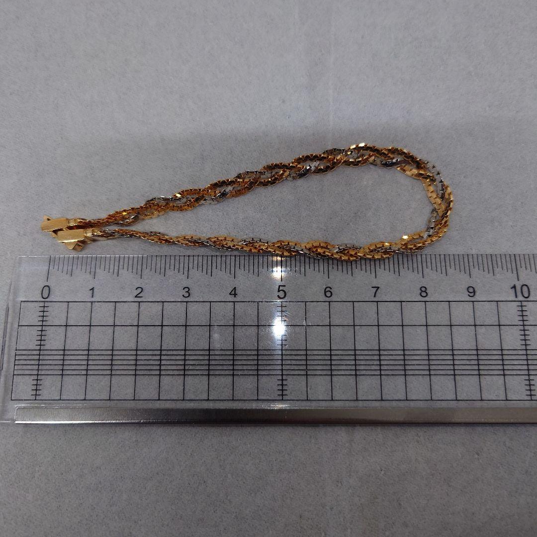 K18＋Pt850ブレスレット　約9.6g