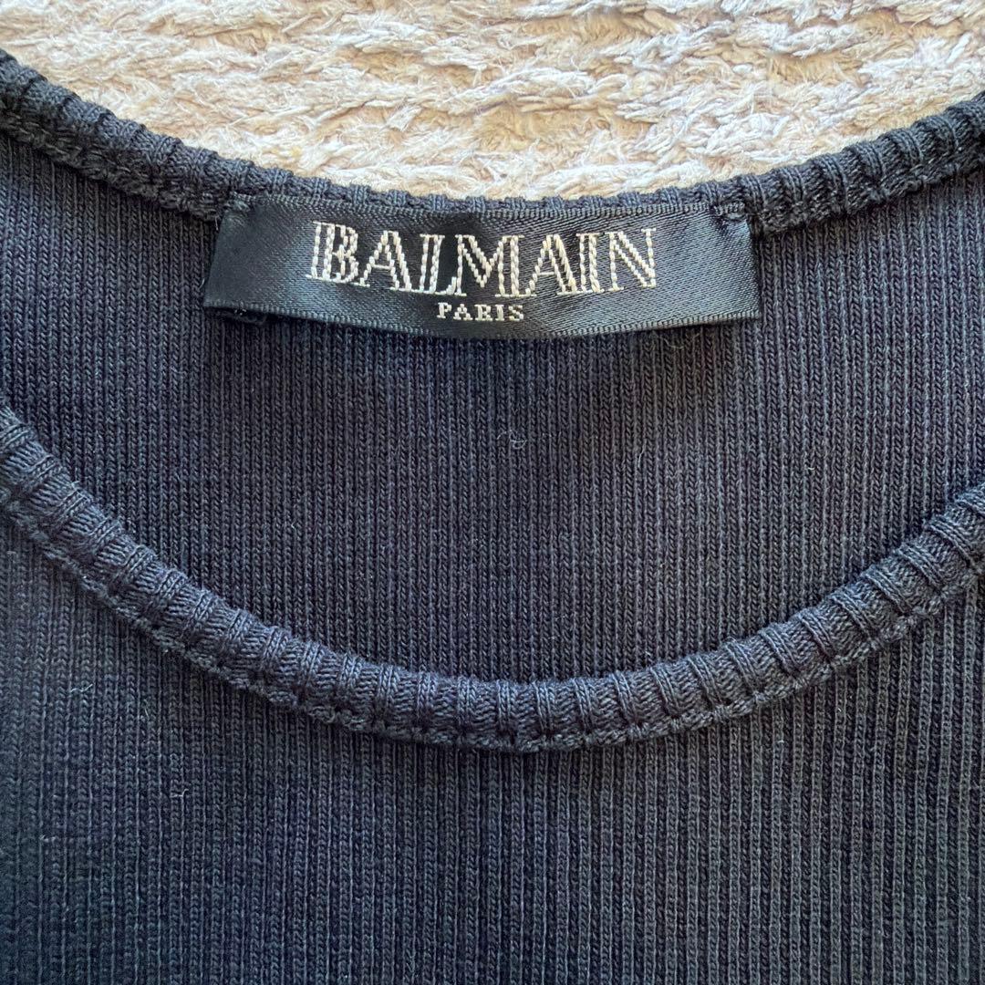 BALMAIN ブラック タンクトップ