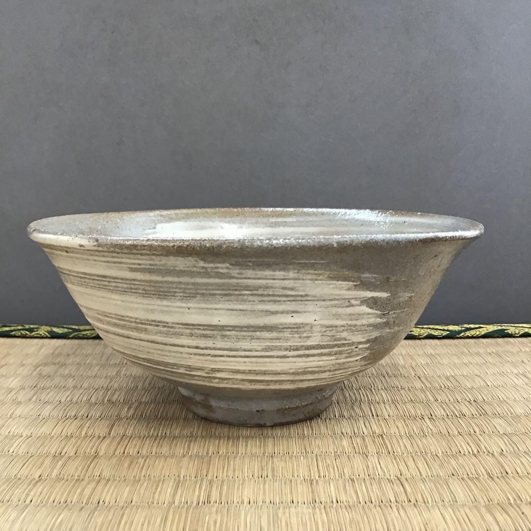茶道具　茶碗　高麗焼茶碗　楽善斎　刷毛目茶碗　李方子　作　共箱　S217CW