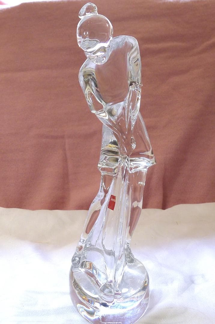 ☆【バカラ】レディースゴルファー　クリスタルフィギア　美品☆