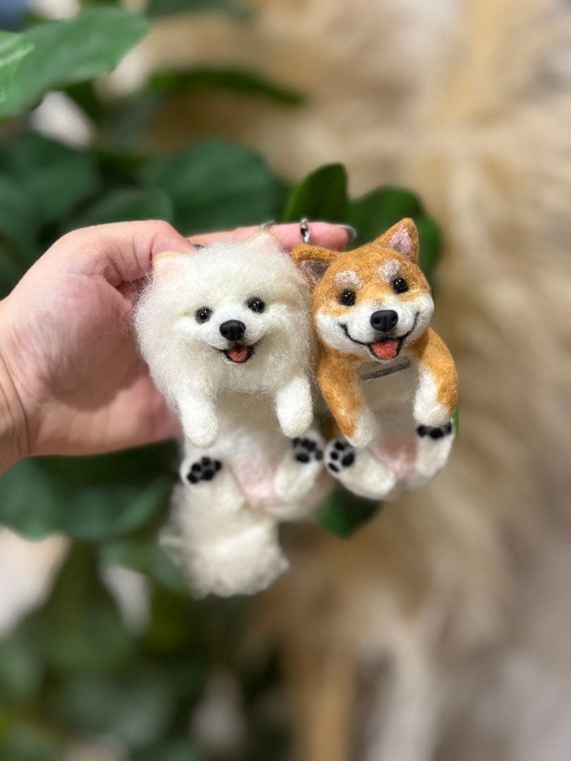 羊毛うちの子　クリップペット　マスコット　ペット　うちの子　プレゼント