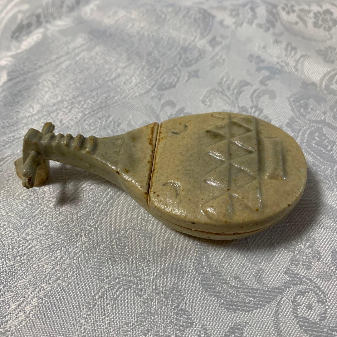 茶道具　香合　琵琶　酉ゆう窯　岩渕重哉