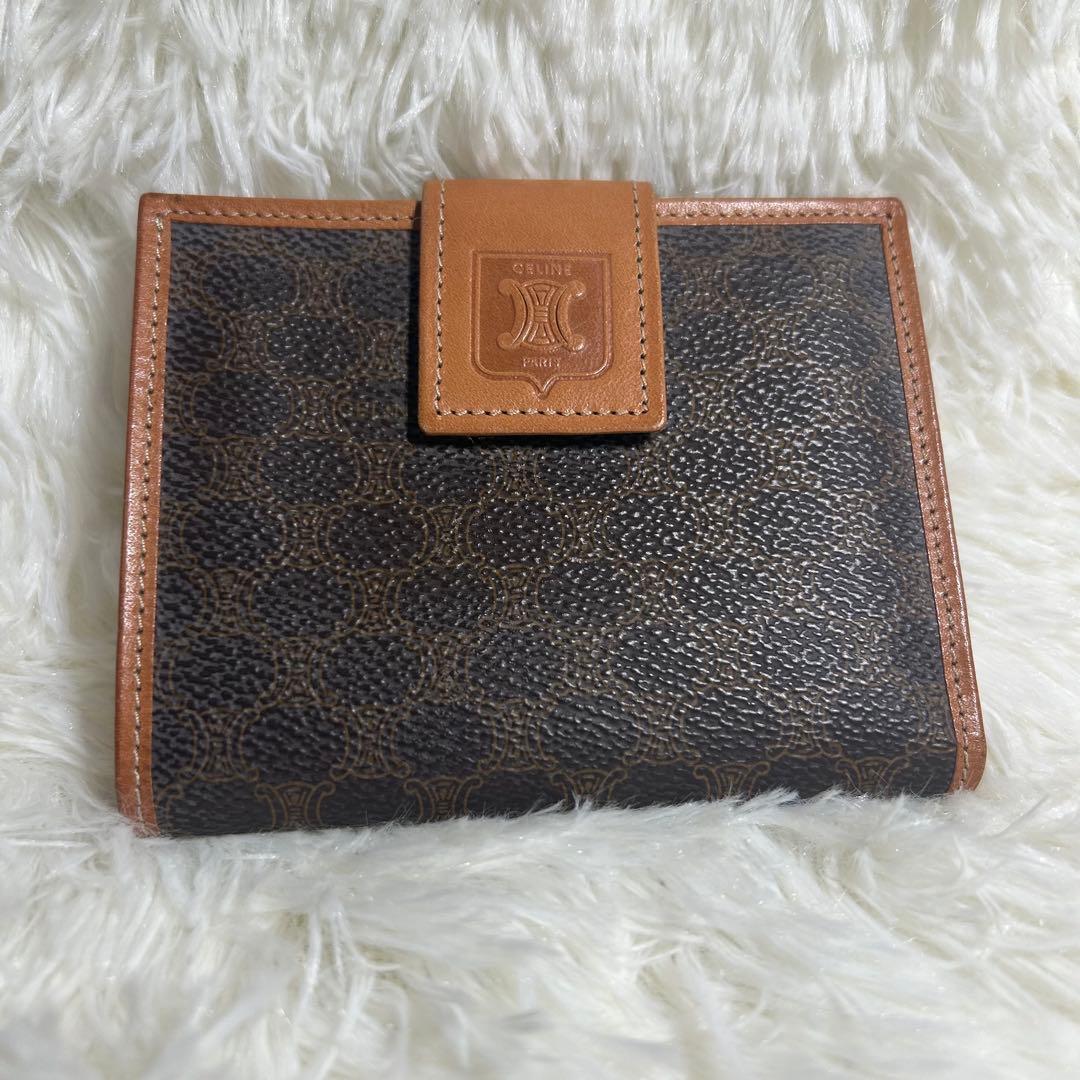 ✨美品✨CELINE 二つ折り財布 ブラウンレザー