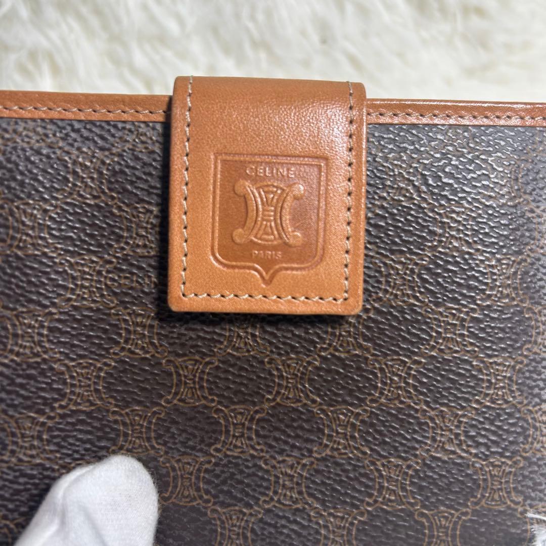 ✨美品✨CELINE 二つ折り財布 ブラウンレザー