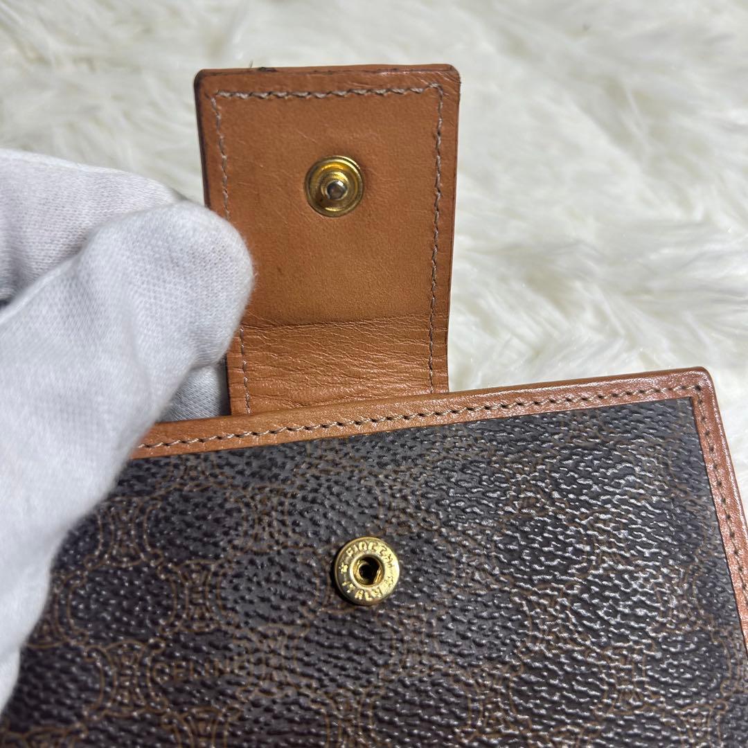 ✨美品✨CELINE 二つ折り財布 ブラウンレザー