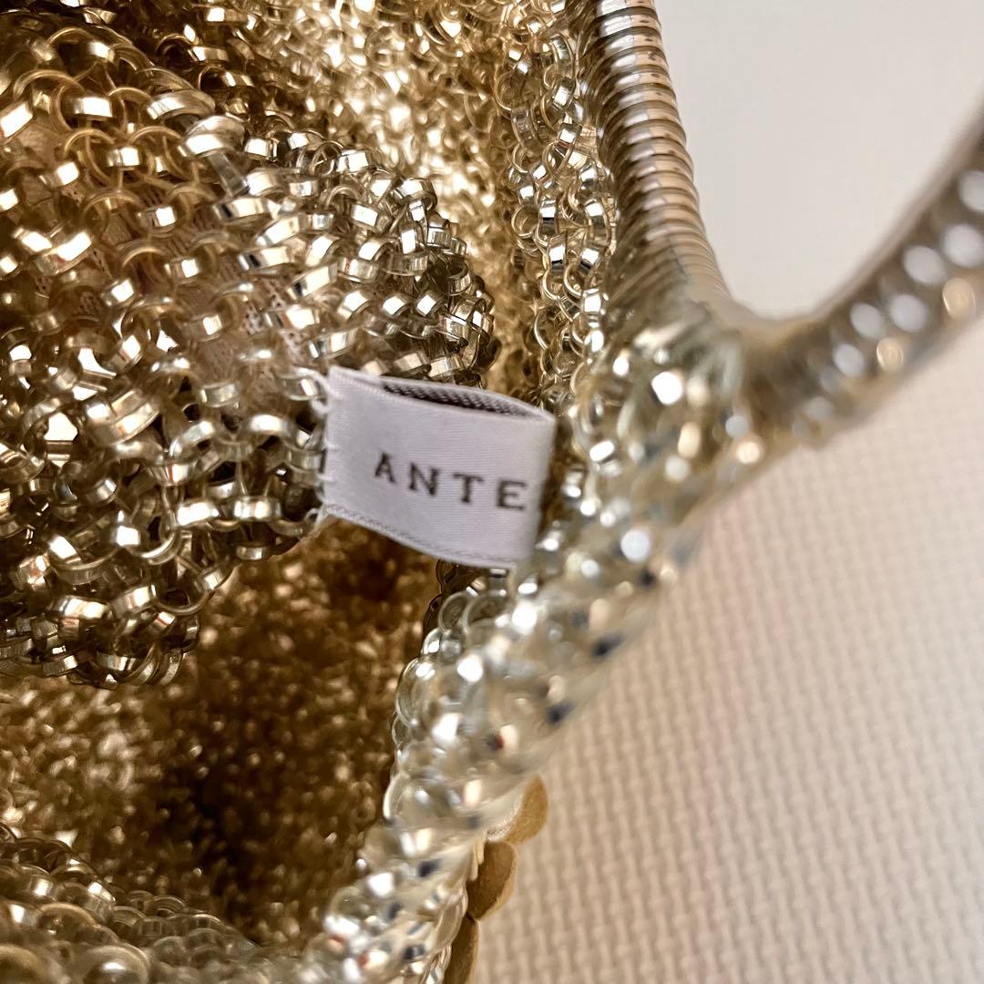 ANTEPRIMA アンテプリマ　袋付き　シルバー　ワイヤーバッグ　お花モチーフ