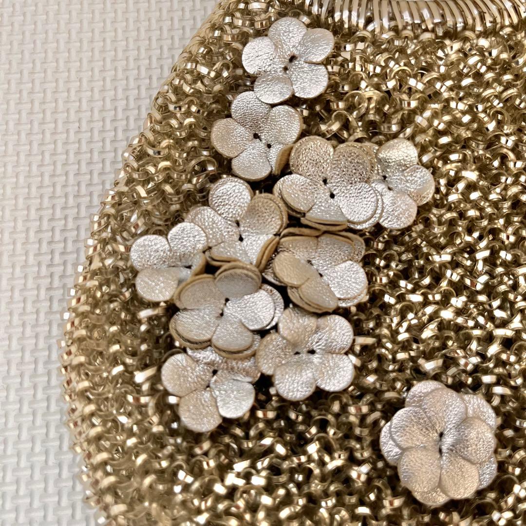 ANTEPRIMA アンテプリマ　袋付き　シルバー　ワイヤーバッグ　お花モチーフ