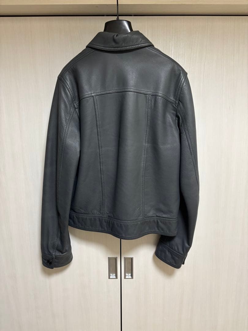 期間限定 Dior Homme 06AW クロスポケットレザージャケット グレー