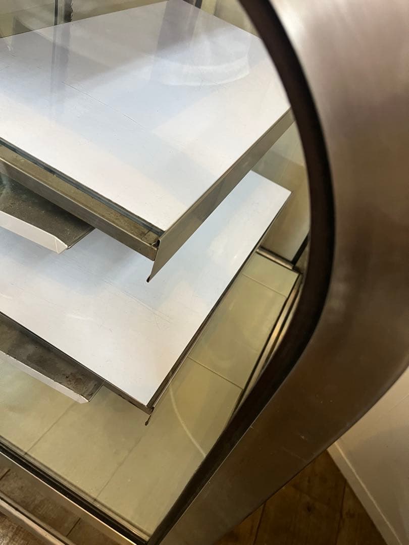 大穂冷蔵ショーケース ステンレス製 ガラス扉付き