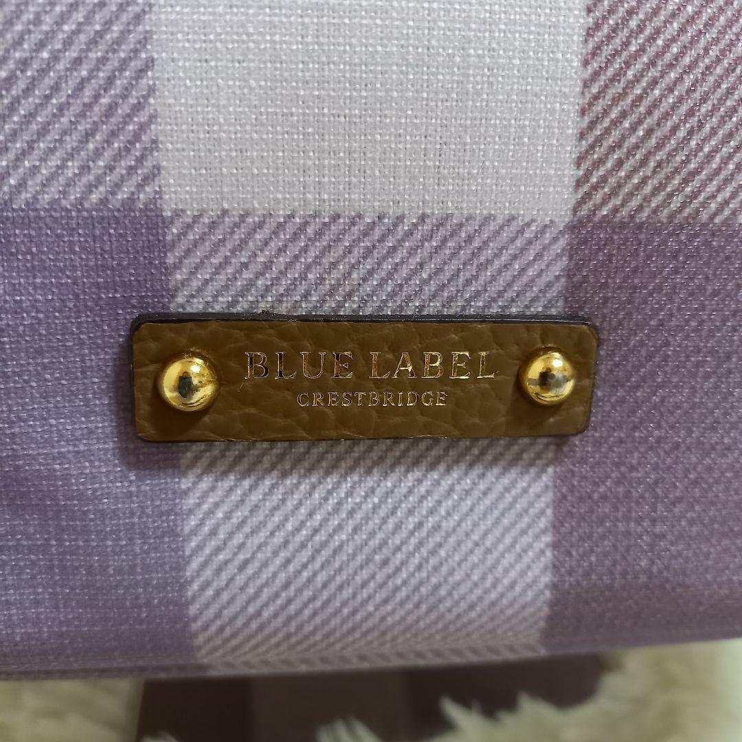 ブルーレーベルクレストブリッジ　２wayハンドバッグ　バンブー　チェック