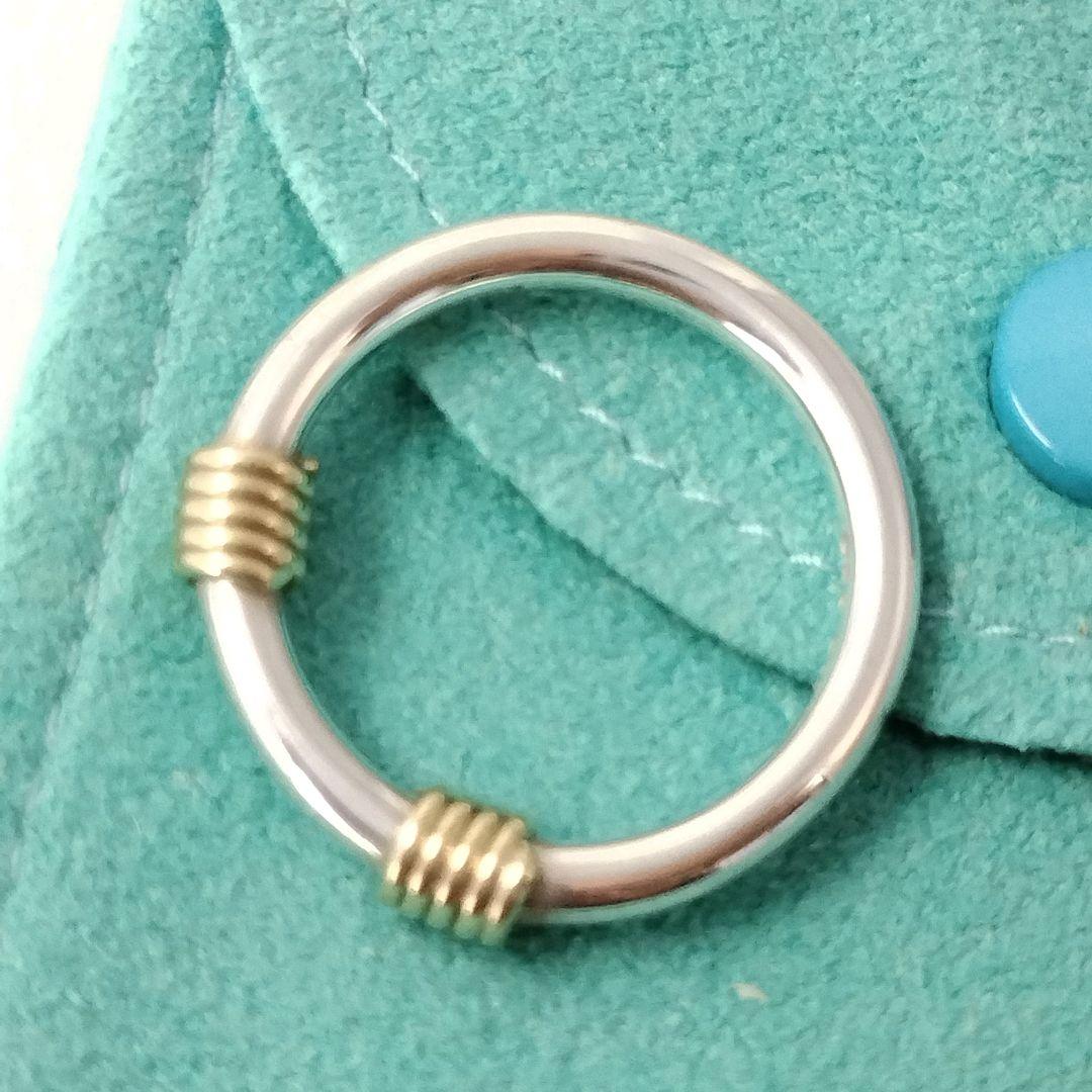 Tiffany＆Co. バンドウィズ2 ワイヤーリング #10 シルバー/k18