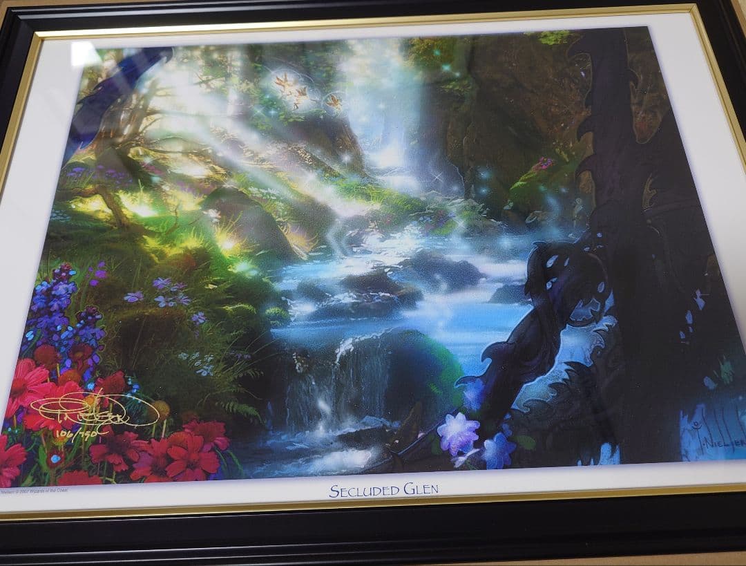 MTG 人里離れた谷間 アートプリント ラージサイズ 直筆サイン入り