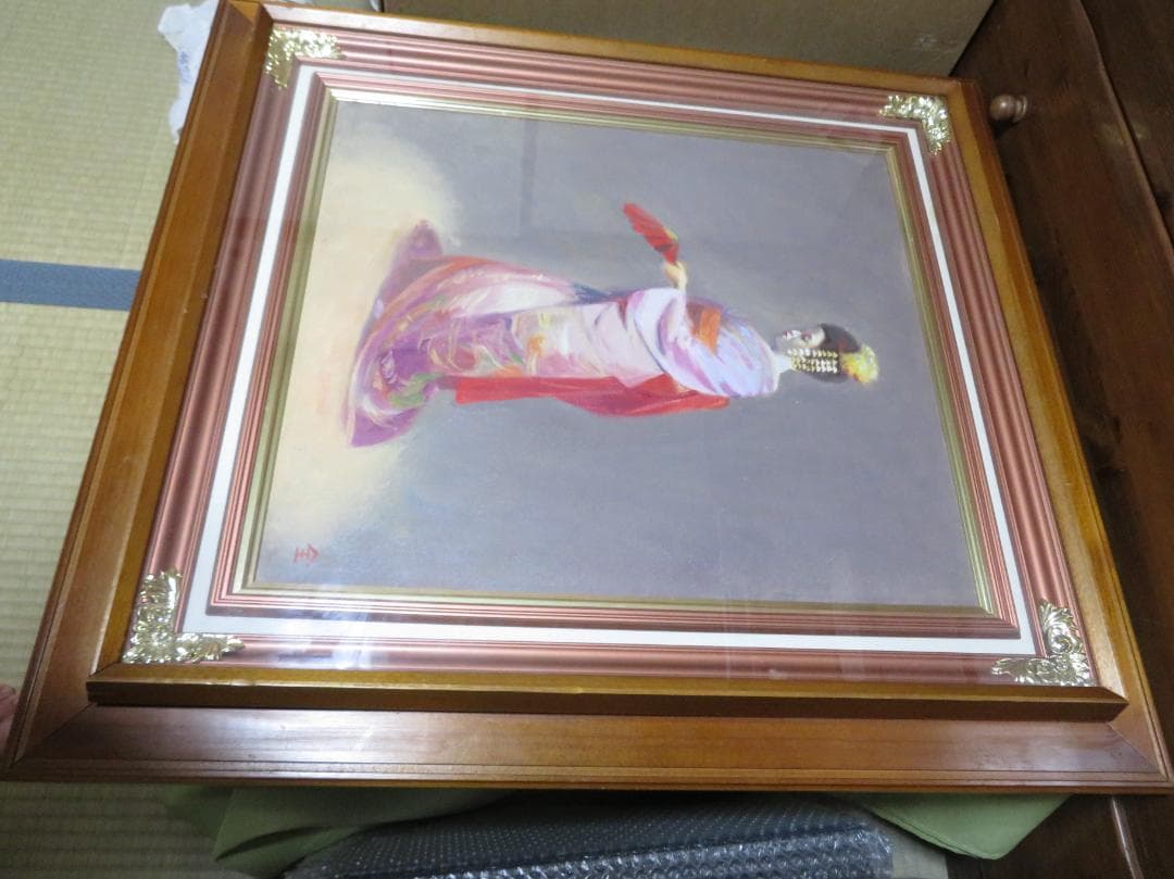 全和鳳　「舞」　油彩　F10号　韓国油彩画巨匠 　全和鳳美術館　師:須田国太郎