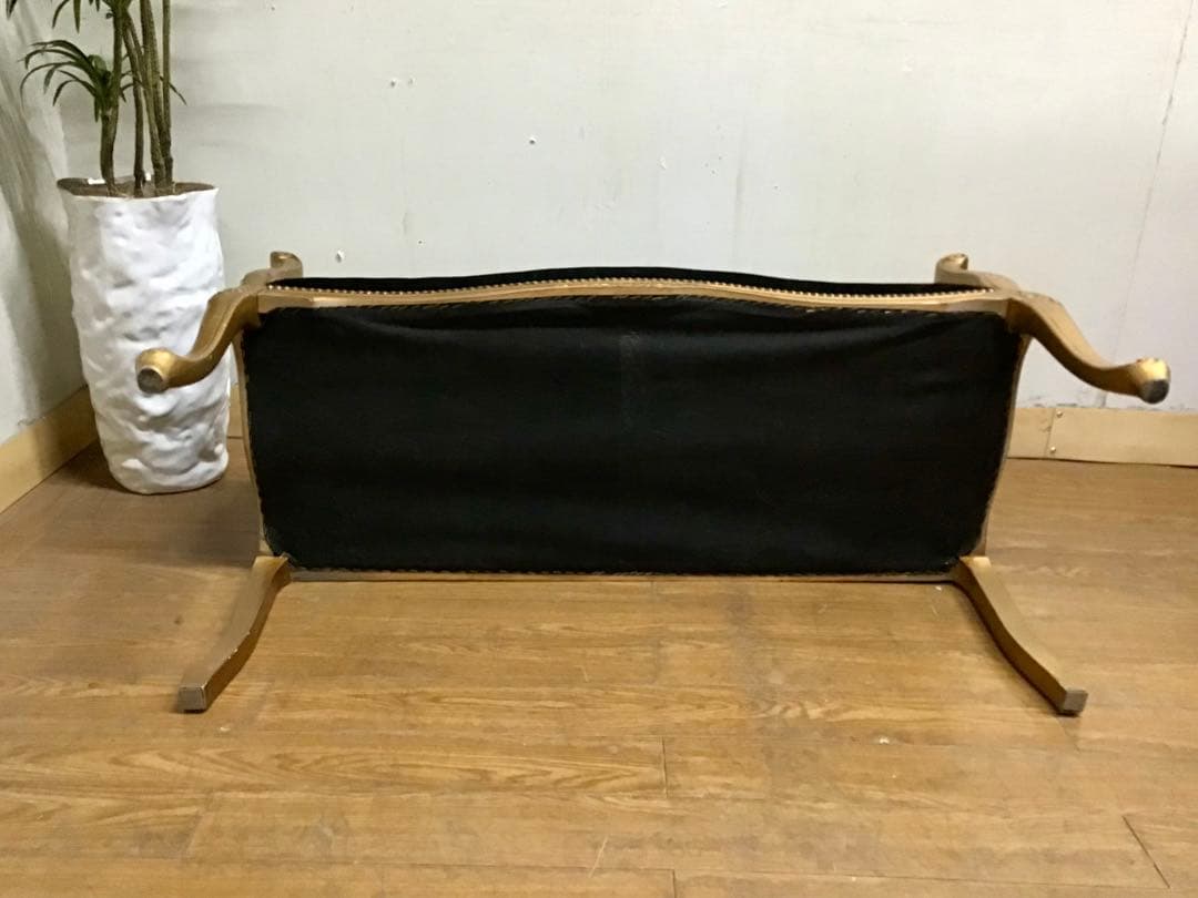 管229☆イタリア製☆アンティーク☆ロココ調☆ベンチソファー