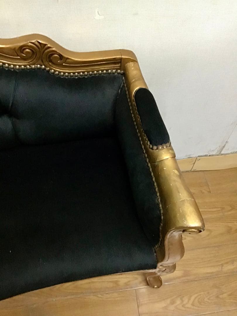 管229☆イタリア製☆アンティーク☆ロココ調☆ベンチソファー