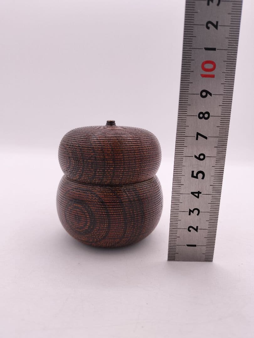 c590 棗 瓢茶器 﨔 源氏車蒔絵 加賀 赤地宗春 木箱 茶道具 古物