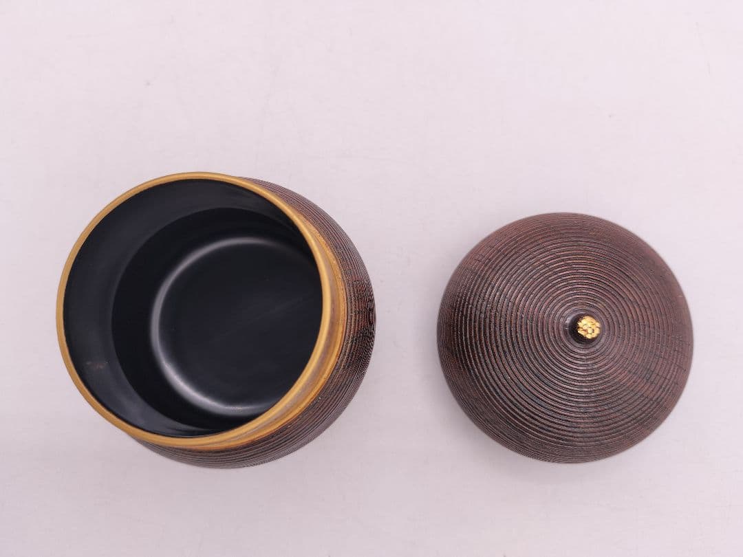 c590 棗 瓢茶器 﨔 源氏車蒔絵 加賀 赤地宗春 木箱 茶道具 古物