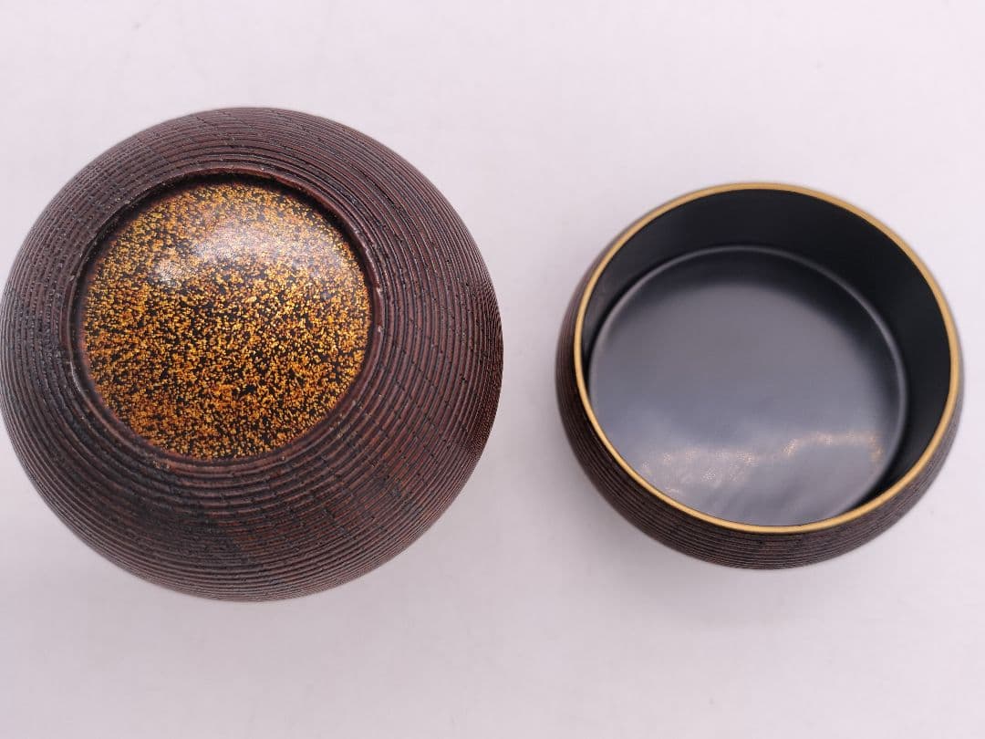 c590 棗 瓢茶器 﨔 源氏車蒔絵 加賀 赤地宗春 木箱 茶道具 古物