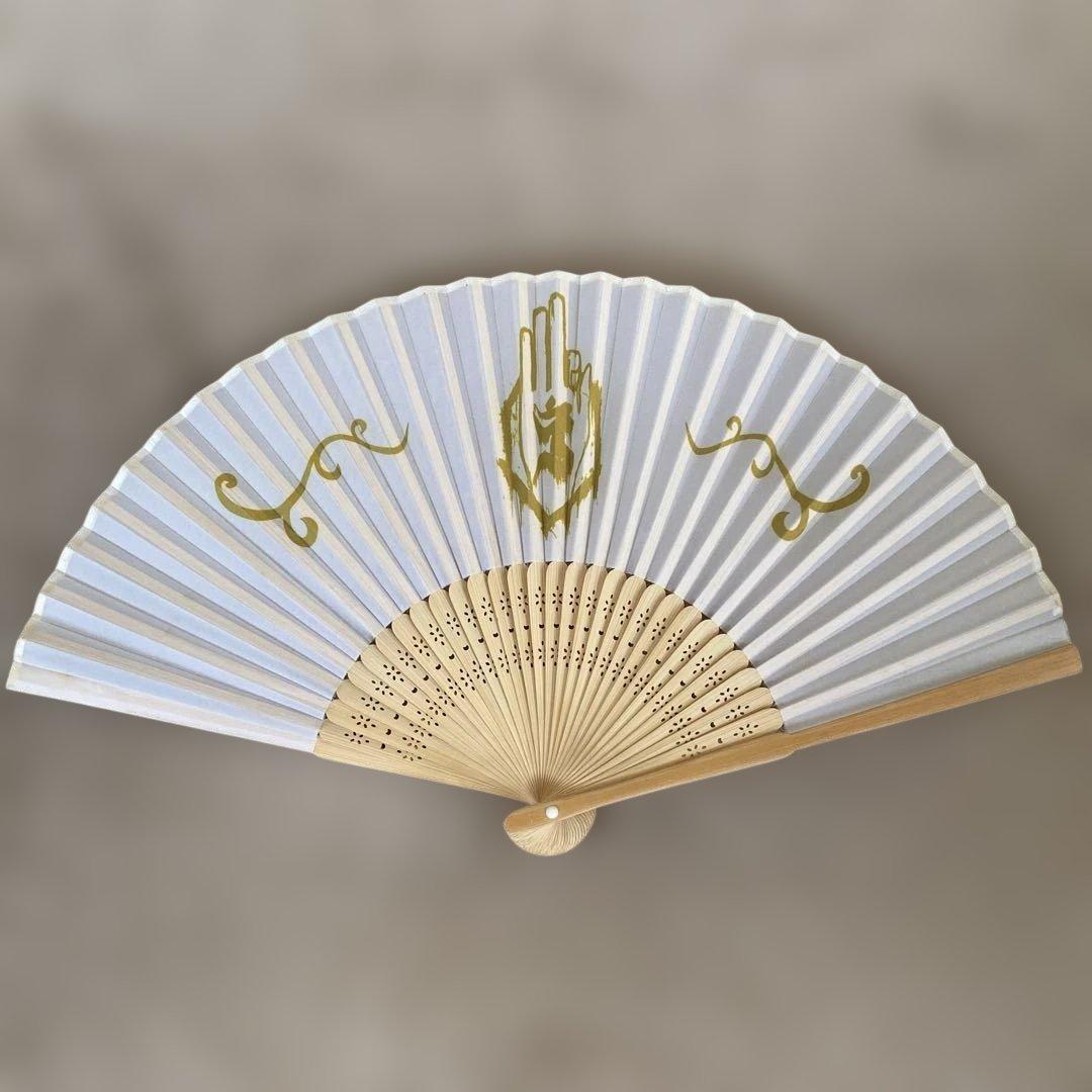 ★新春限定セール★-真天地開闢集団-ジグザグ　除霊扇子　白　六代目命様