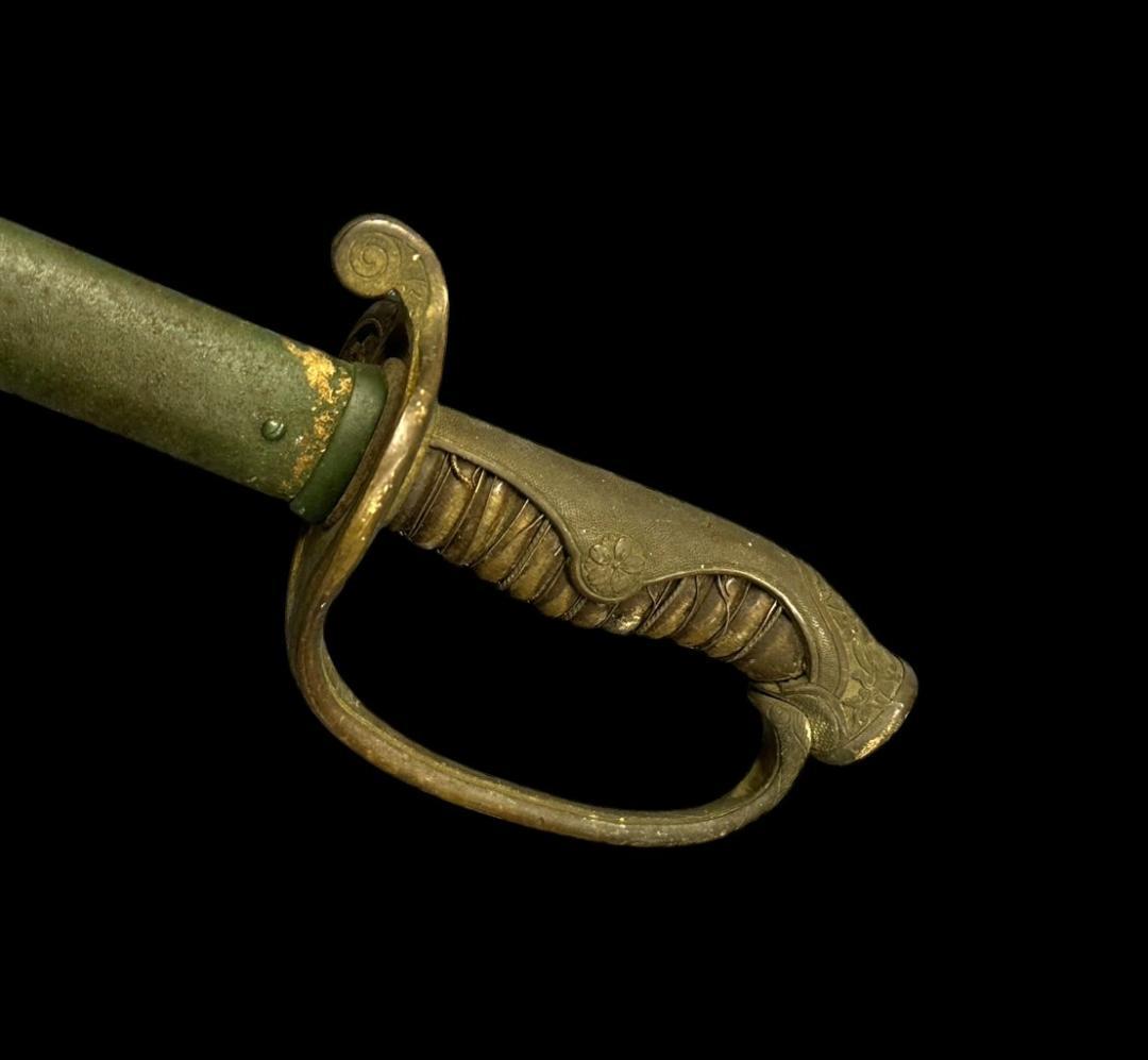 軍刀 指揮刀 模造刀 軍物 全長-約90.5cm 樋あり 旧日本軍