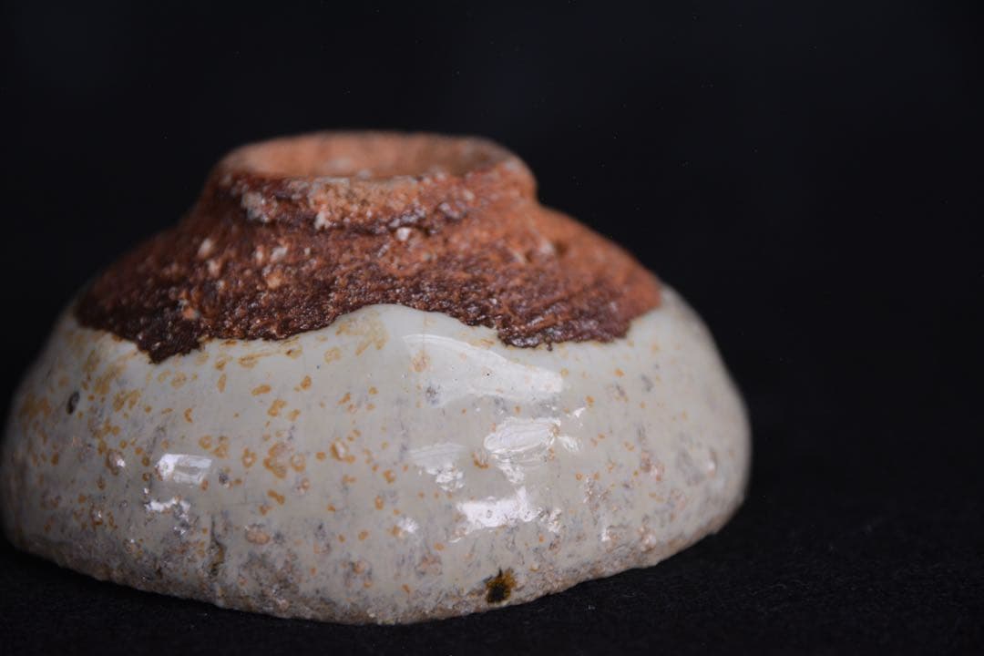 【川上清美】粉引 斑唐津 盃 ぐい呑