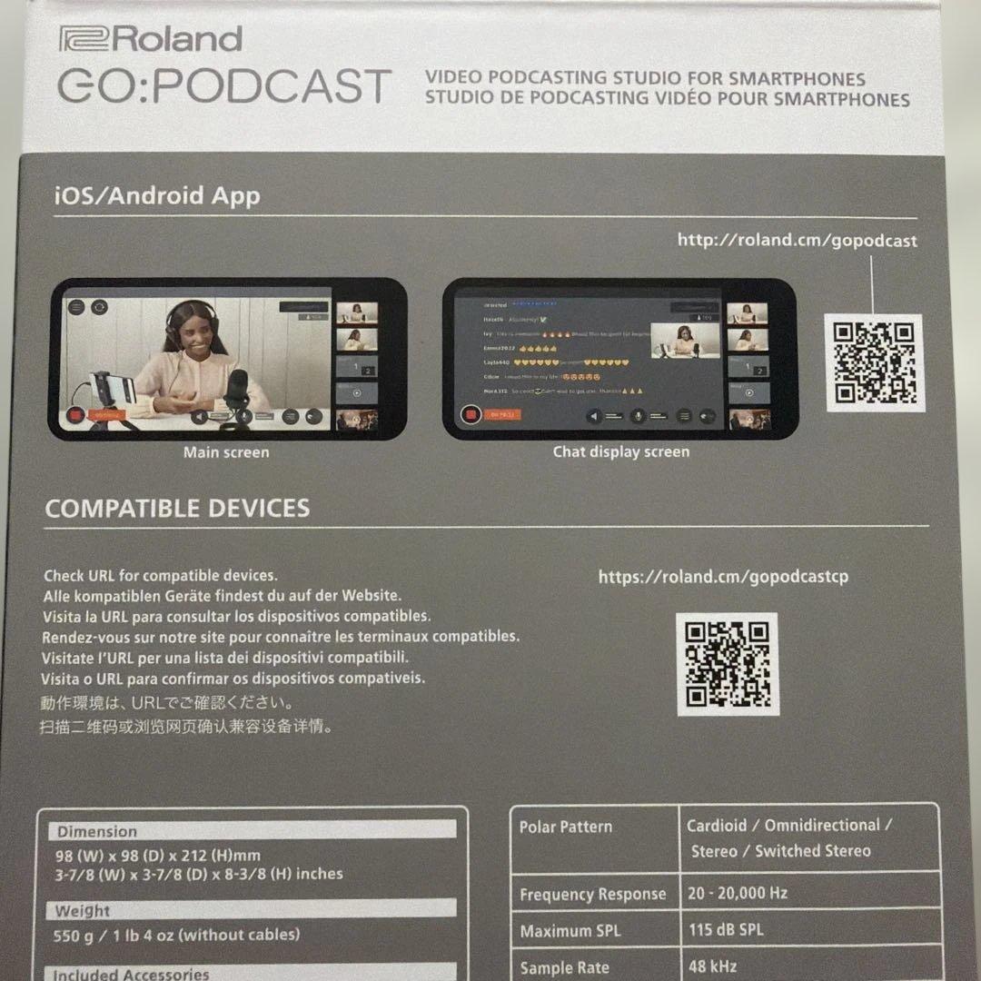 未開封新品 Roland GO-PODCAST マイク　コンデンサーマイク