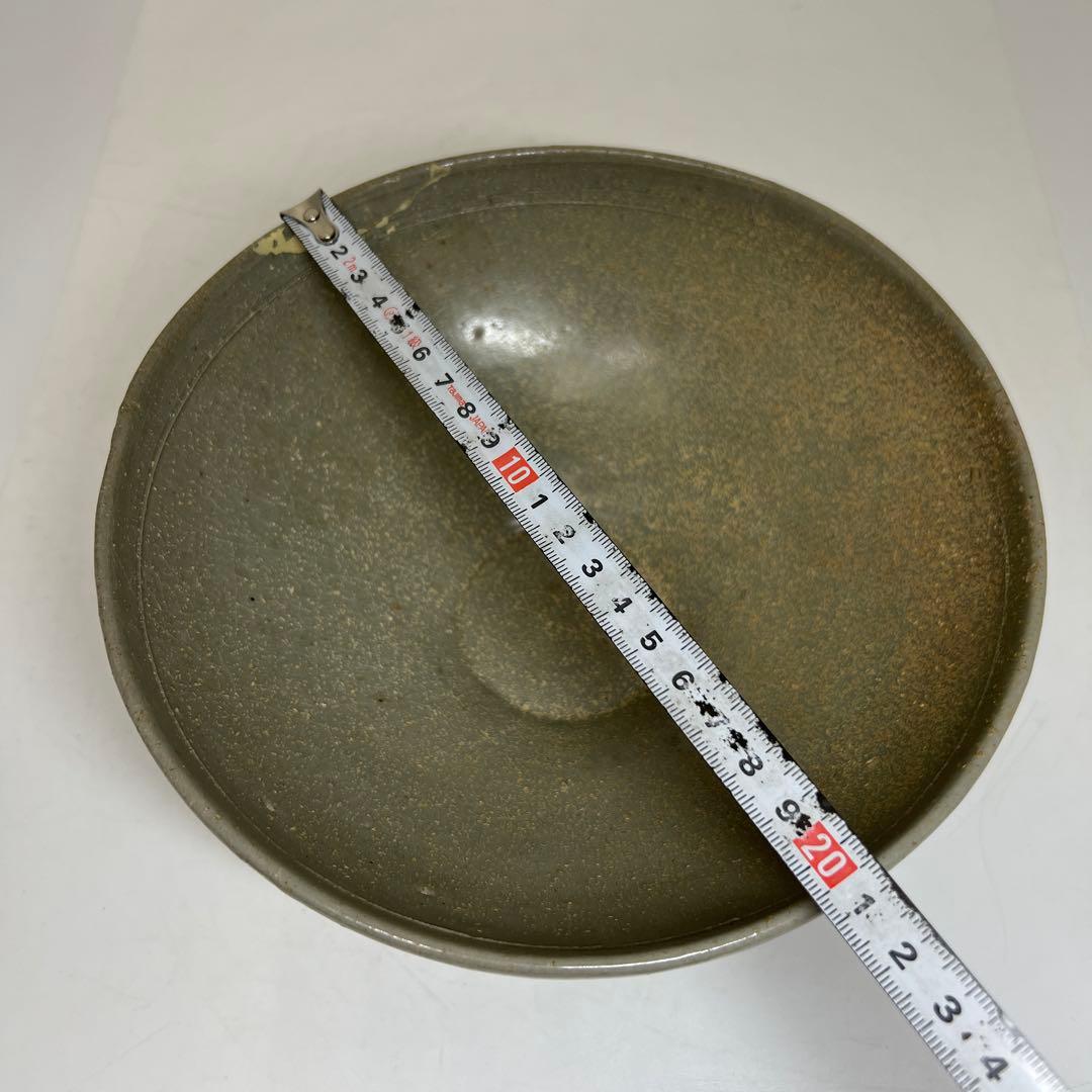 高麗青磁　大鉢　木箱付　直径約20.5㎝ 東Y7-0527①