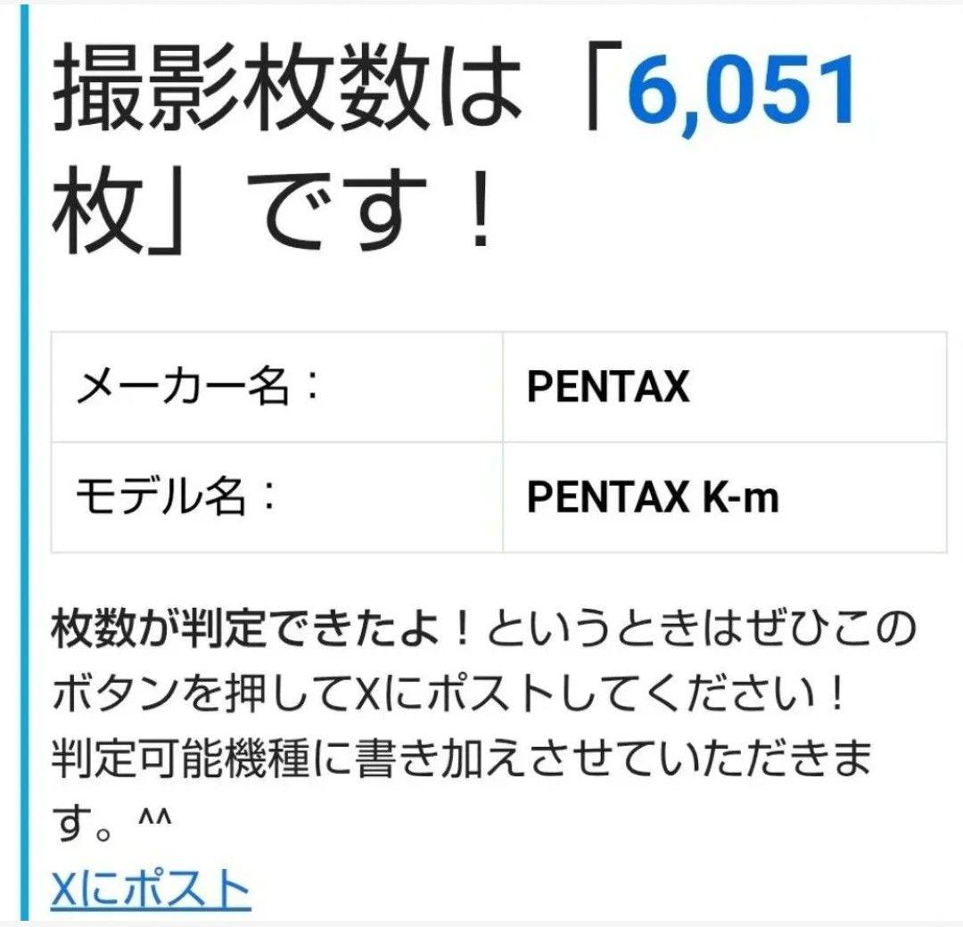シャンシャンママ PENTAX K-m 一眼レフ/純正レンズ付/動作確認済