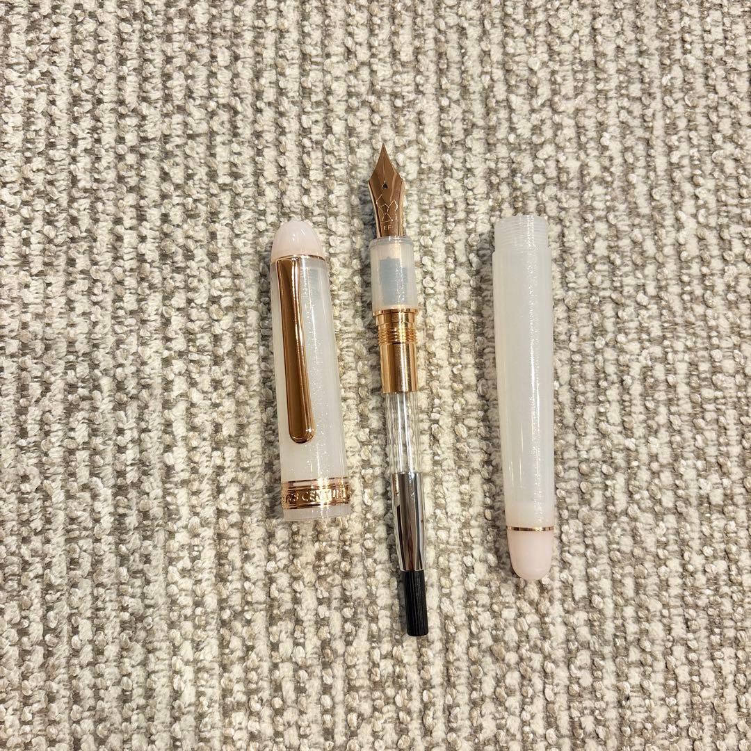 八文字屋 オリジナル万年筆 初雪 EF 美品 即購入⭕️！