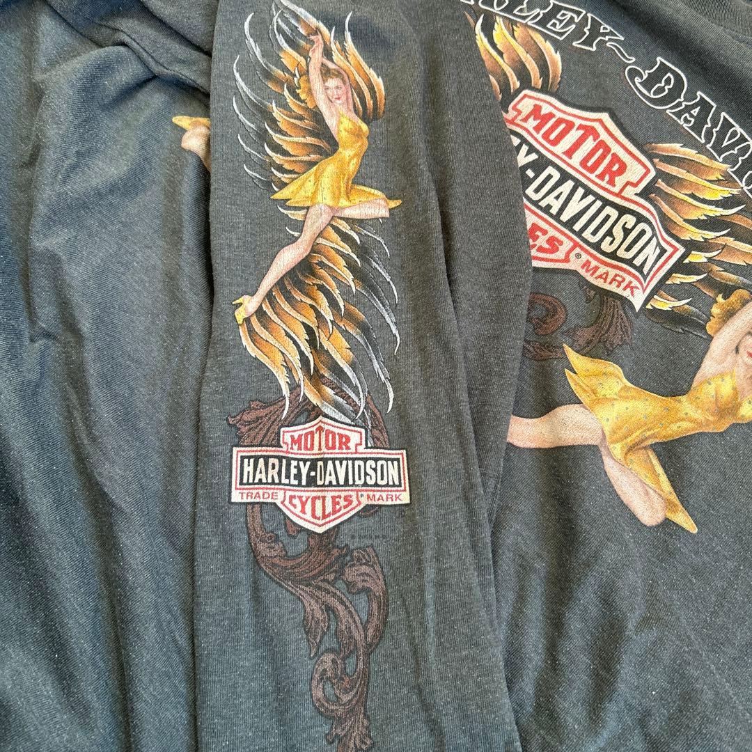 辺乃90s USA製ヴィンテージ　Harley-Davidson 袖フレイ