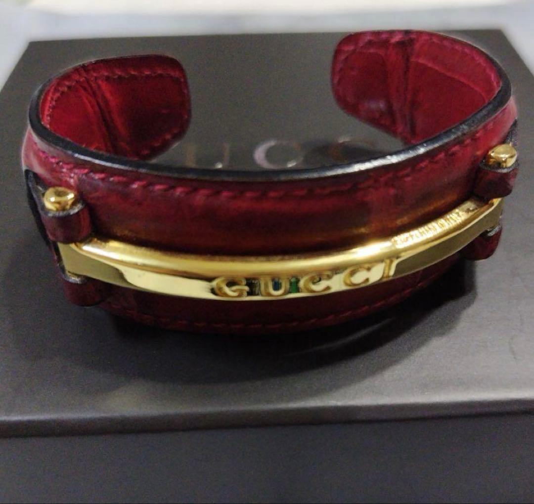 GUCCI グッチレザーバングル