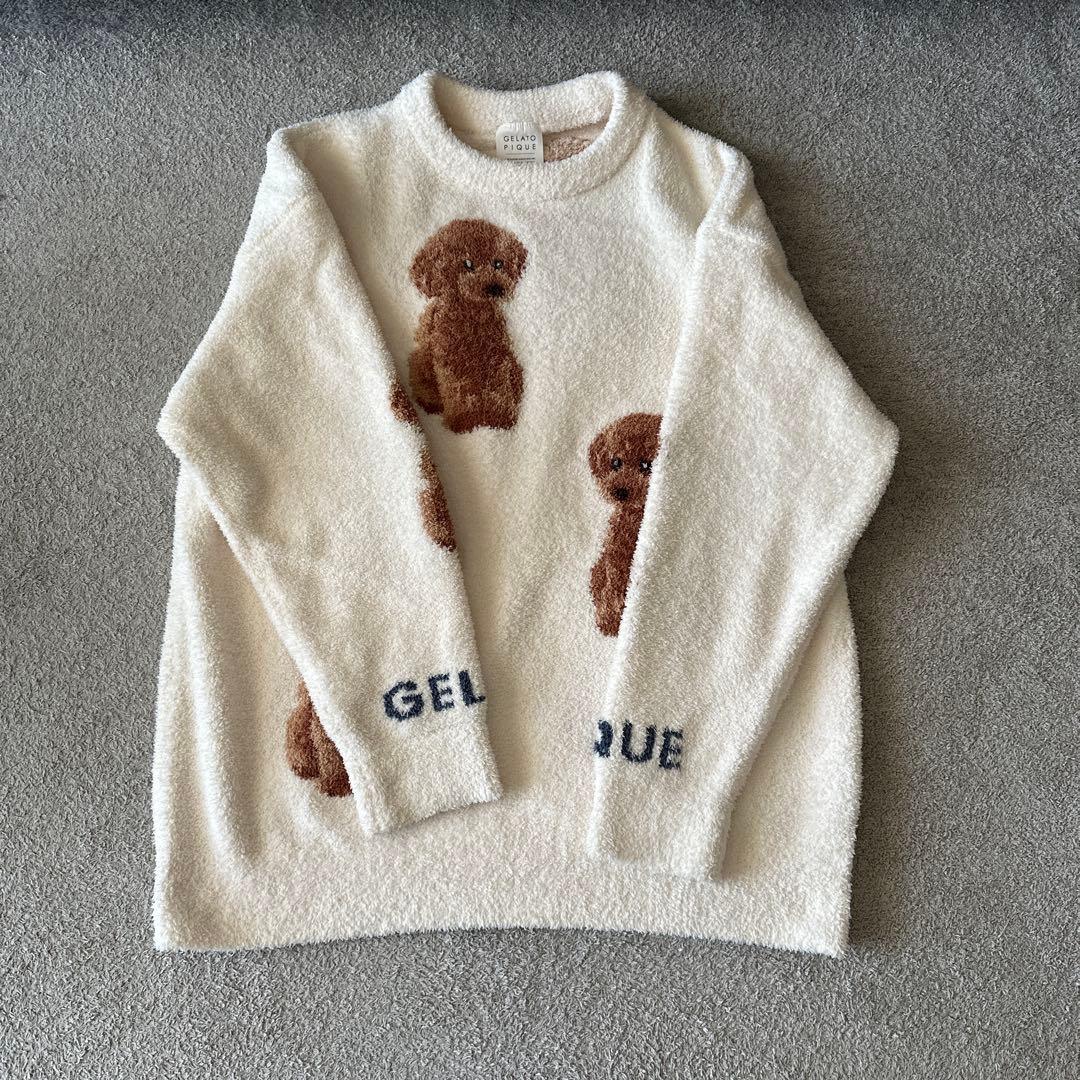 【少し訳あり】ジェラートピケ　ルームウェア トイプードル 上下セット❁