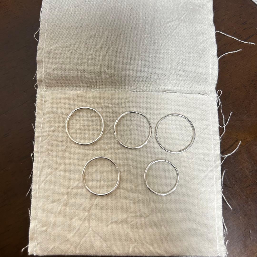 アクセサリー TODAYFULL Thin Ring 5 Set (Silver 925)