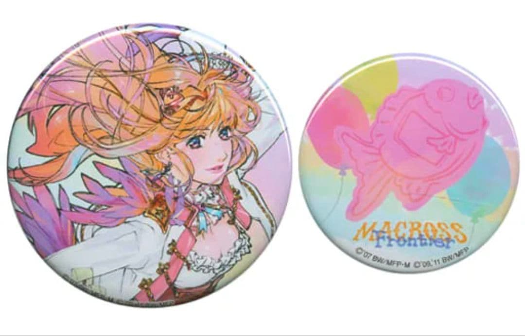 【マクロスF】シェリル　ランカ　10周年　描き下ろし　缶バッジ