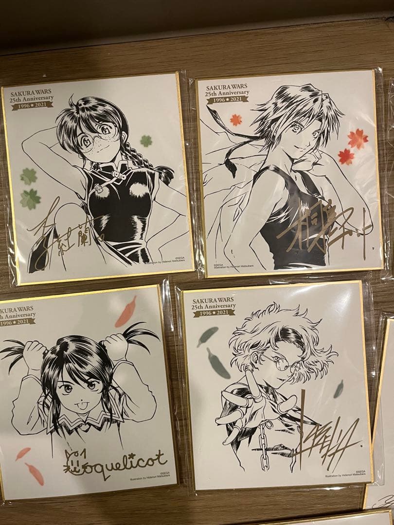 サクラ大戦　ミニ色紙コレクション25周年　16枚まとめ売り