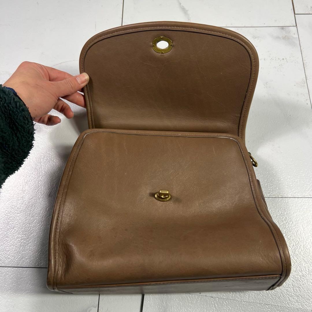 オールドコーチ ショルダーバッグ 2way ターンロック モカブラウン USA製