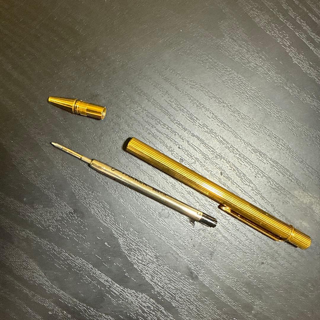 カルティエ　Cartier ツイスト式ボールペン　ゴールドカラー　筆記確認済み