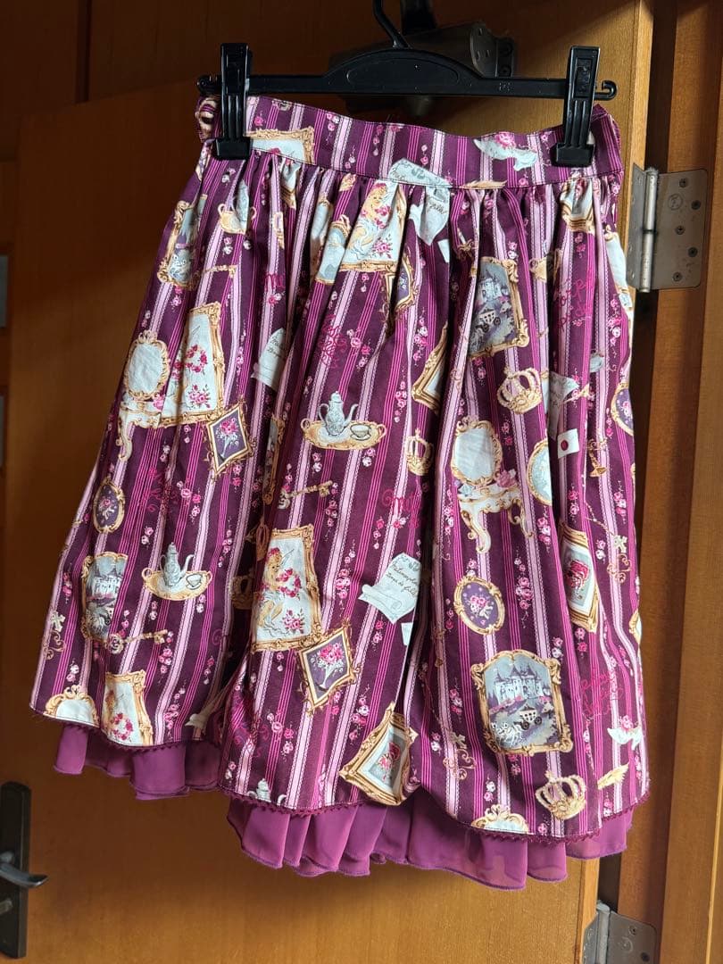 メタモルフォーゼ　ストライプフレアスカート