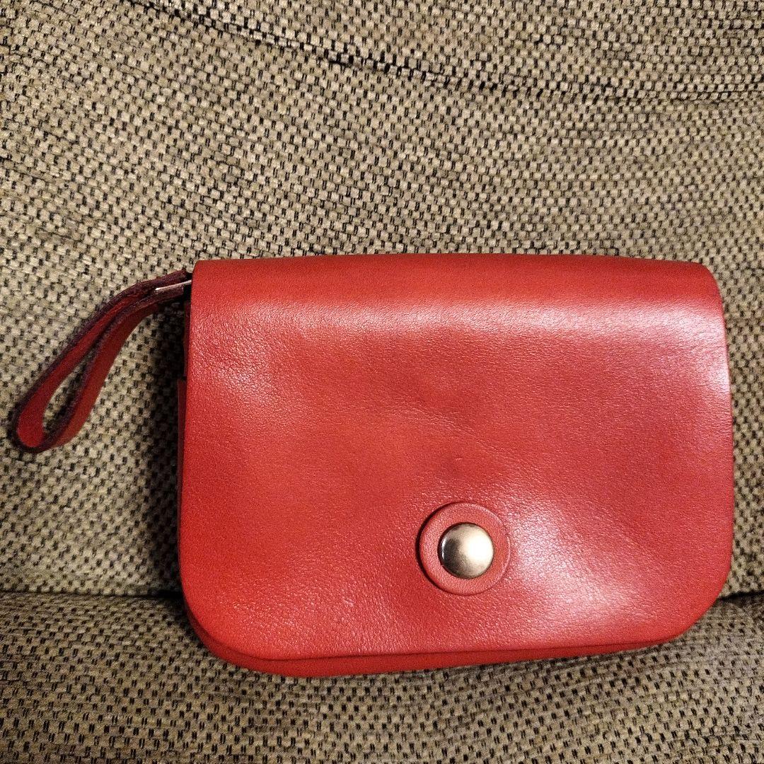 レザー 赤 ケース・小銭入れ