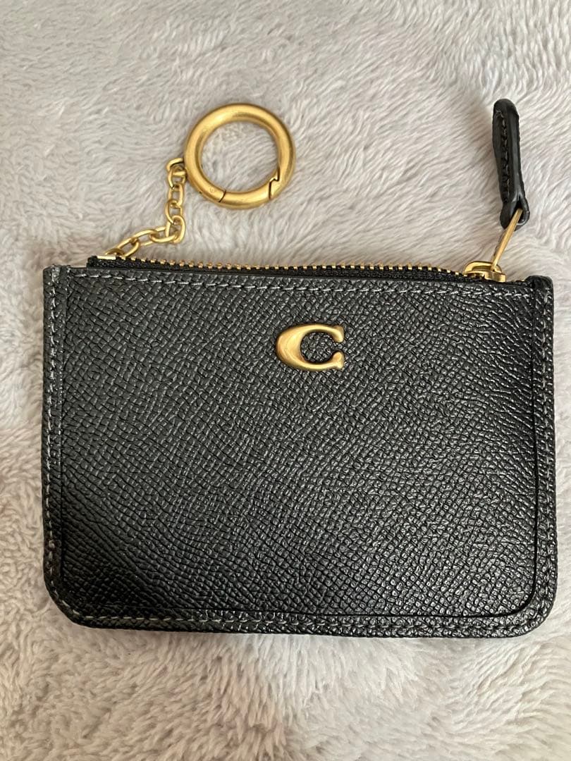 【新品・未使用】COACH ブラック レザー ケース　パスケース