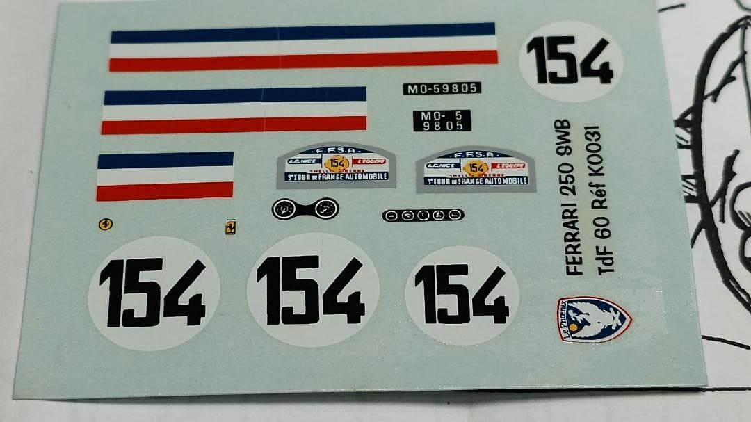 d*9様 Ferrari 250 SWB 1/43メタルキット。